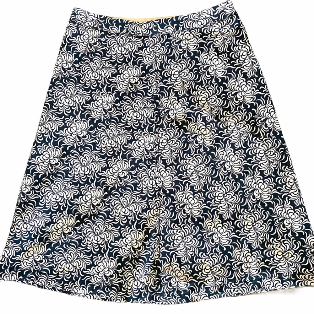 GAP Floral A Line Skirt Navy Blue Pink